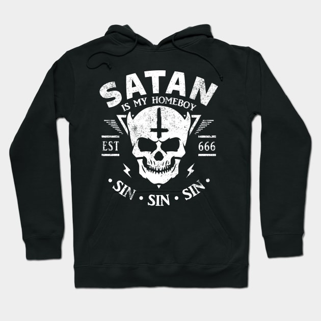 SATAN IS MY HOME BOY - SATANIC, SATANISM AND THE OCCULT Hoodie by Tshirt Samurai